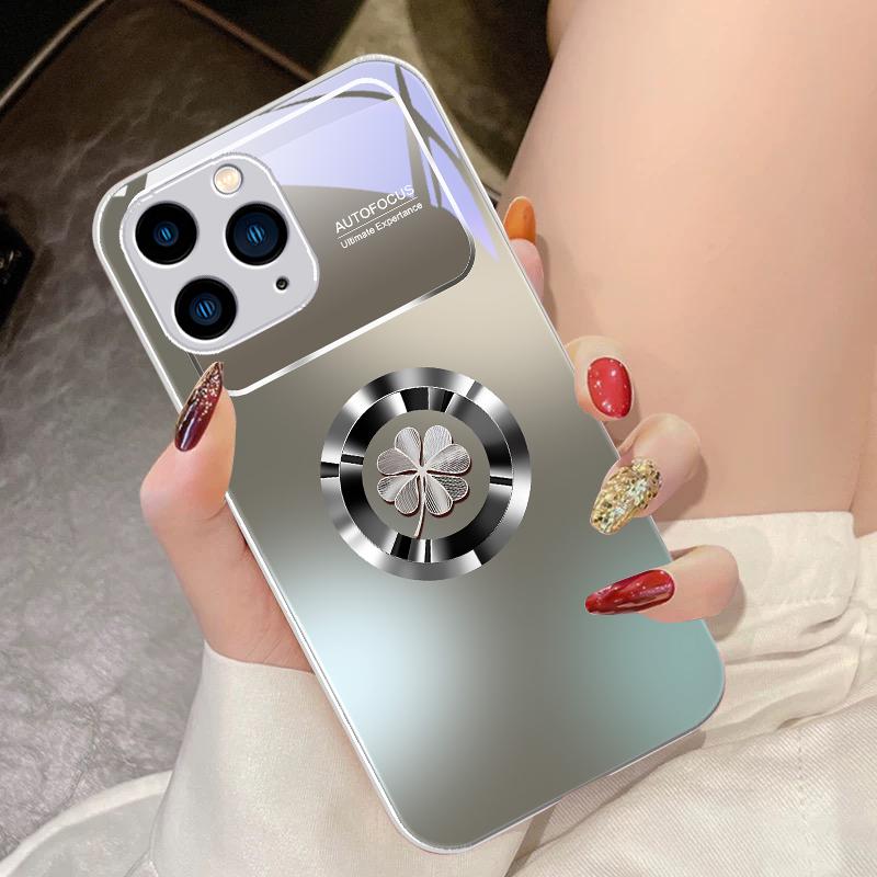 Градиентные цветы для iPhone 16 Pro Max 15 Pro 14 13 12 Mini 11 XS Max XR 7 8 Plus SE 2022 Чехол для телефона из закаленного стекла