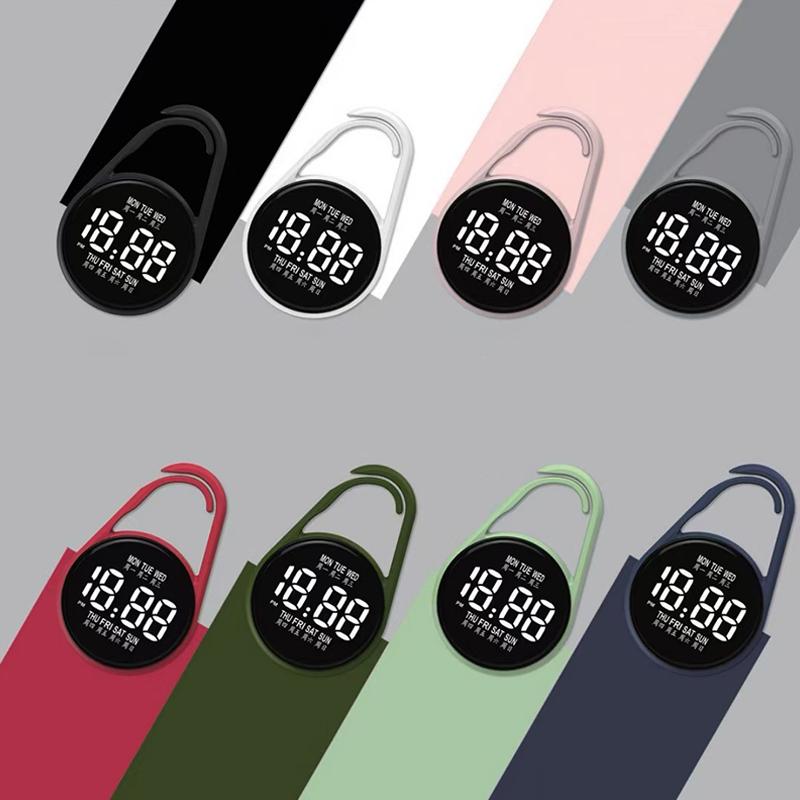 LED Digital Hanging Watch Night Light Energy Saving Silent Electronic Clock for Bedroom Living Room Wall Decor