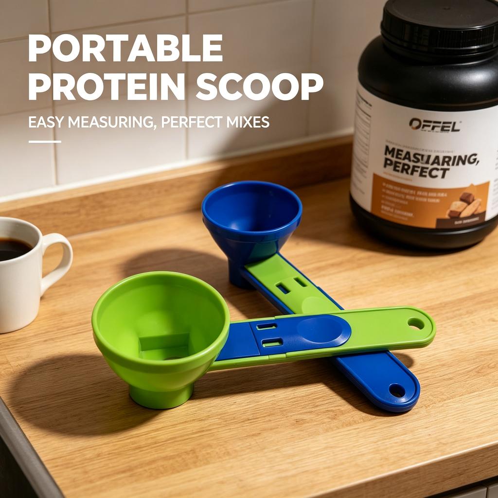 Cuchara dosificadora de proteína portátil, cuchara medidora creativa para leche en polvo y café