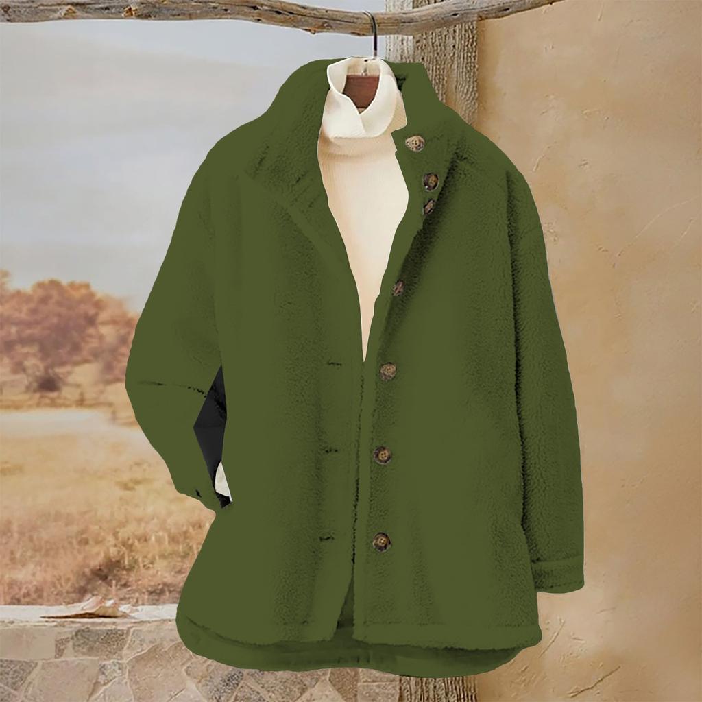 Женский однотонный повседневный свободный кардиган с длинным рукавом на пуговицах, кардиган с капюшоном, фланелевое пальто