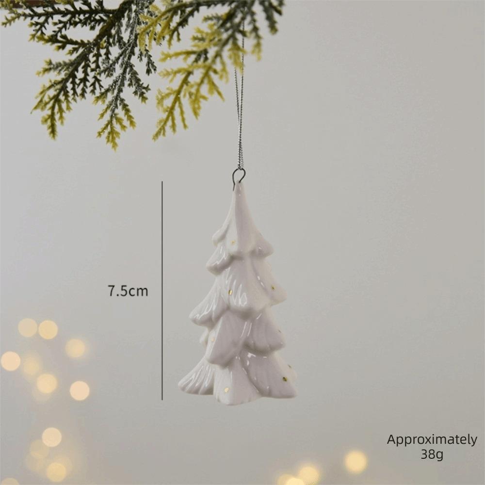 Home Decor Christmas Tree Charms Ceramic Mini Elk Pendant Penguin Christmas Pendant Party Supplies