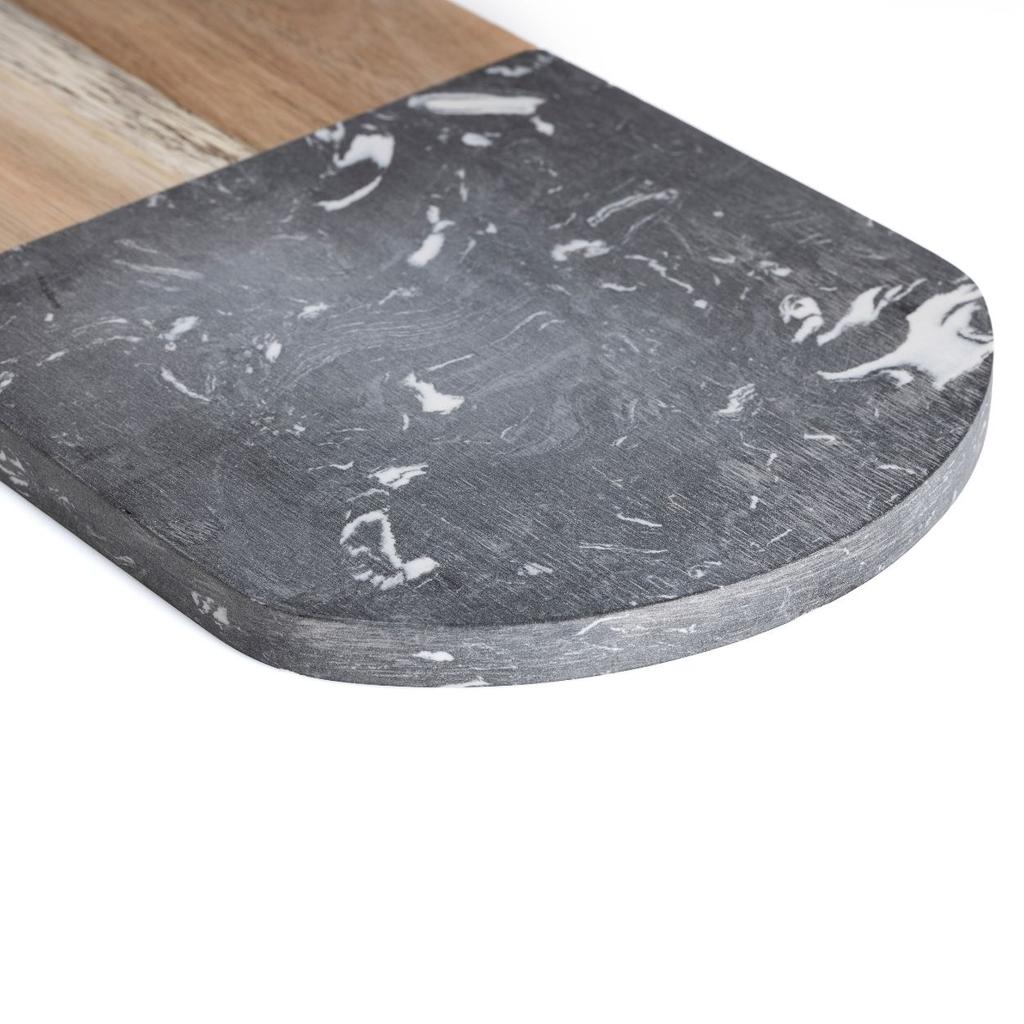 Deska Do Krojenia Z Uchwytem Czarny Marmur 38X18 Cm