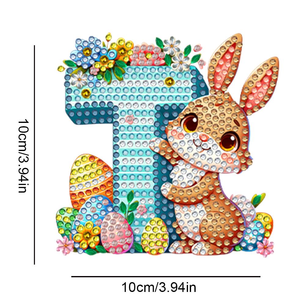 Брелок для ключей с алмазной росписью из ПЭТ-алфавита особой формы с двумя сторонами