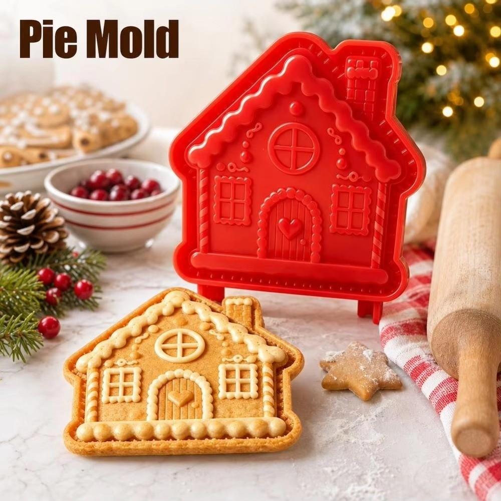 Food Grade Christmas Mini Pie Press Mold Snowman Sleigh Chocolate Cake Baking Tool  Gift Giving