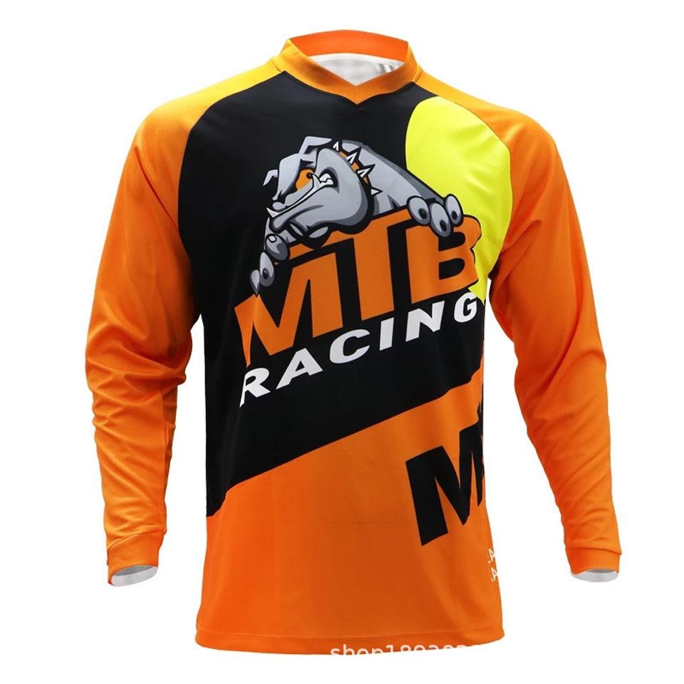 Cross-border hot-selling downhill suit, off-road motorcycle suit, long top, mountain bike clothing, crew neck T-shirt, men's quick-drying a