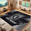Las Vegas Raiders Personalized Crystal Velvet Carpet, Customized Name Text Soft Anti‑Slip Rug for Living Room Bedroom