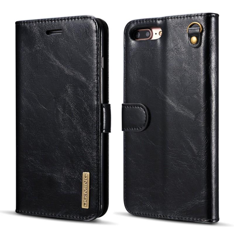 Leather Flip Wallet Case With Card Slots IPhone X / 8 Plus Shockproof Magnetic Retro Style Cover