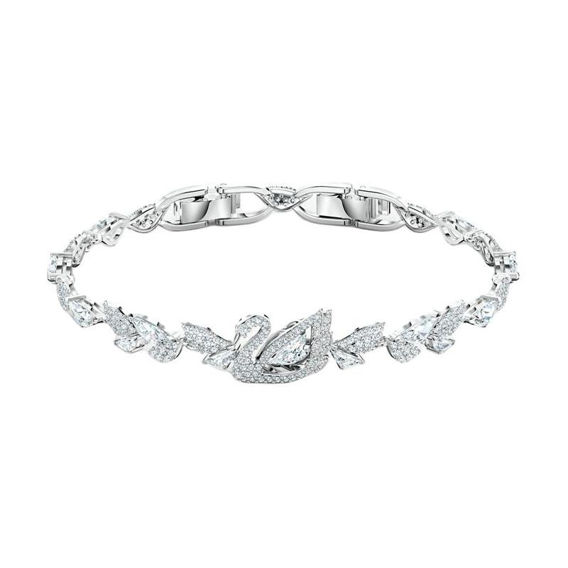 Swarovski Пожизненный Танец Лебедя Лебедь Посеребренный Посеребренный Браслет Женский Белый 5536767