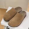 Fashion Flats Women Mules Shoes Suede Slingback Slippers Cozy Casual New Sandals Woman 2025 Autumn Fashion Dress Zapatillas De Mujer