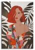 Wall Printing Painting  Lady Jungle -A- Cm 80X2,8X120