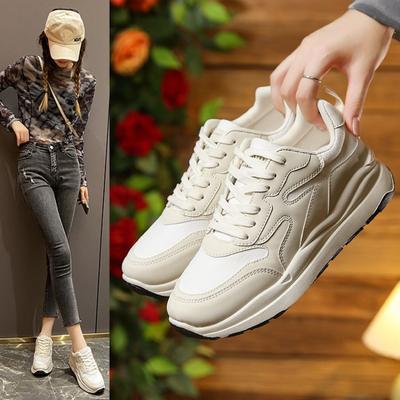Осенне-зимняя женская обувь, женские кроссовки, белые кроссовки, низкие, с круглым носком, на шнуровке, повседневная обувь