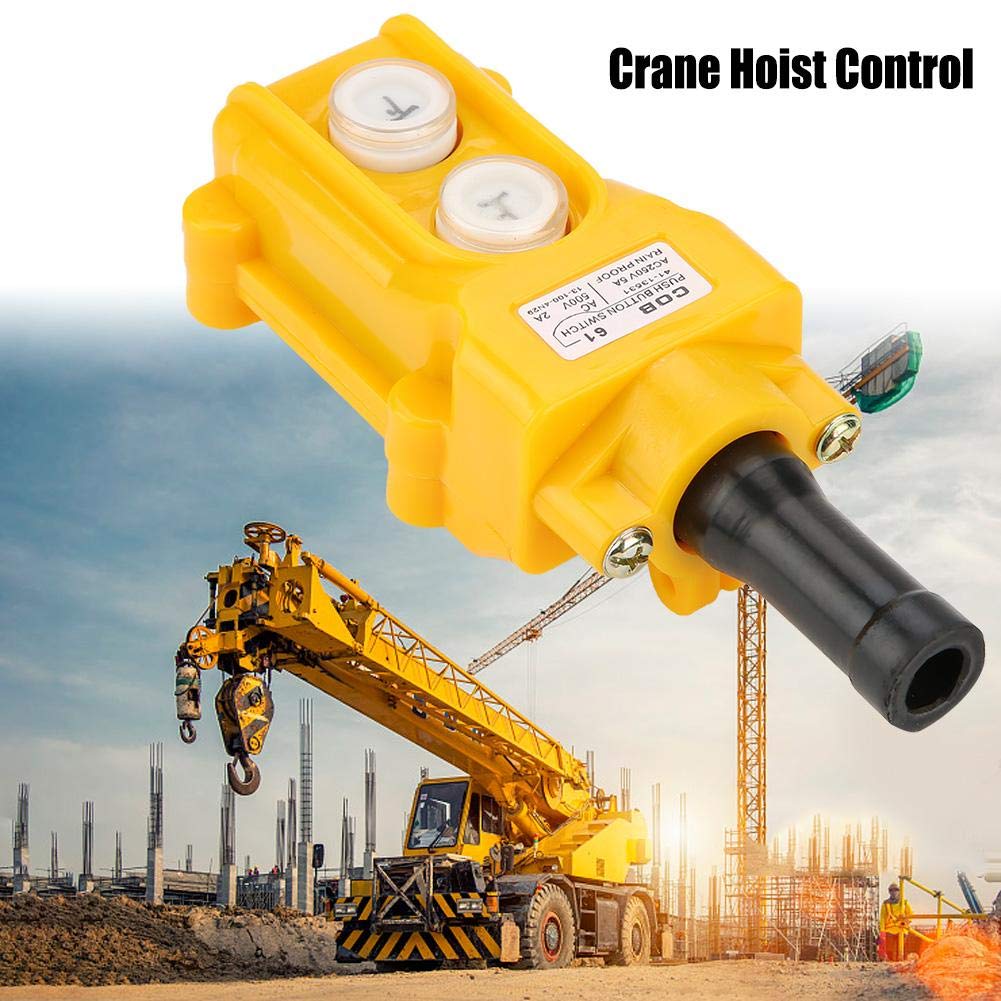 Crane Hoist Control, Crane Chain Hoist Push Button Switch Lifting Pendant Rainproof Controller