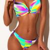Sexy Push Up Bikini Micro Print Plus Size Swimwear Women Swimsuit 2025 Large Ladies Biquini Set Chubby Beachwear Bathing Suit XL