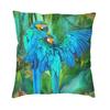 Cute Tropical Parrots Birds Cushion Covers 45X45 Soft Psittacine Throw Pillow Case For Sofa Square Pillowcase Home Decorative