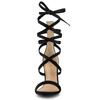 Allegra K Lace-Up Sandals, Open Toe, Stiletto Heel, Women's, Black, Size 25.5cm