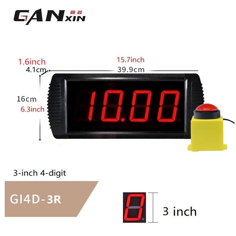 GANXIN Push Button 10 Second Reaction Clock Digital LED Challenge Game Timer for Restaurant Store Discount Free Meal Activities