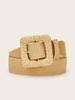 Женский повседневный плетеный пояс с минималистичной круглой пряжкой
