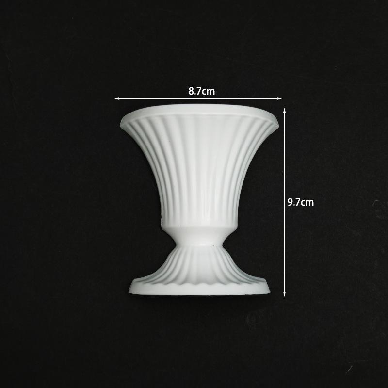 Chic French Oil Painting Style Half Wall Vase for Stylish White Flower DIY Home Decoration Projects