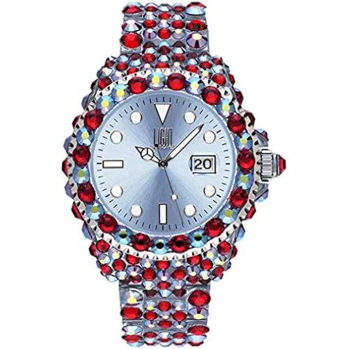 Montre - LIGHT TIME - L602E - Diamètre 39 mm - 300 pierres précieuses - Quartz Miyota