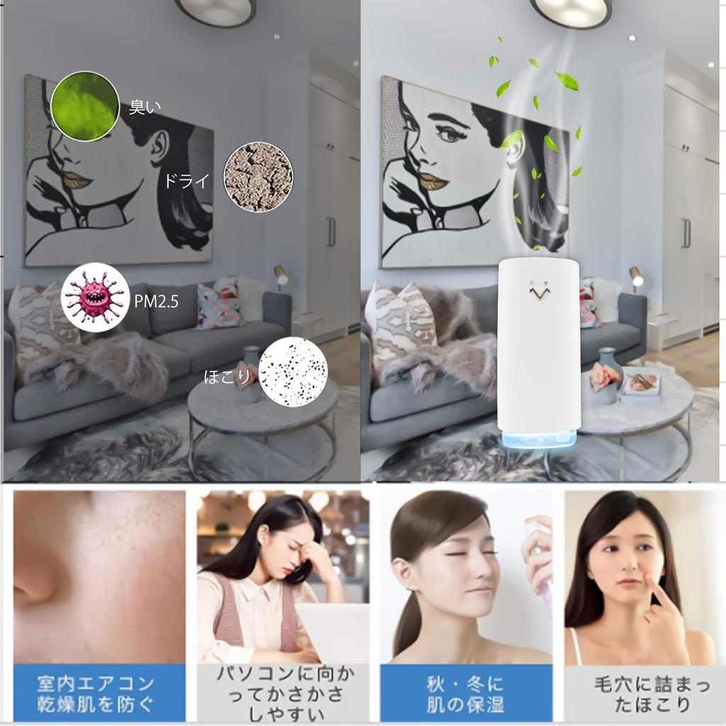 Night Light Humidifier Large Capacity 320ml Tabletop Humidifier Car Humidifier Projector Humidifier 7 Color LED Light Design Used In Office and Room