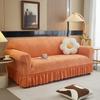 Поставка высококачественного чехла для дивана с подгибом юбки, эластичного, всеобъемлющего, всесезонного, универсального, защитного чехла для дивана, однотонного цвета