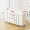 Nordic Style Iron Storage Basket with Wheels for Books, Snacks, Magazines, Yoga Mats & Sports Equipment