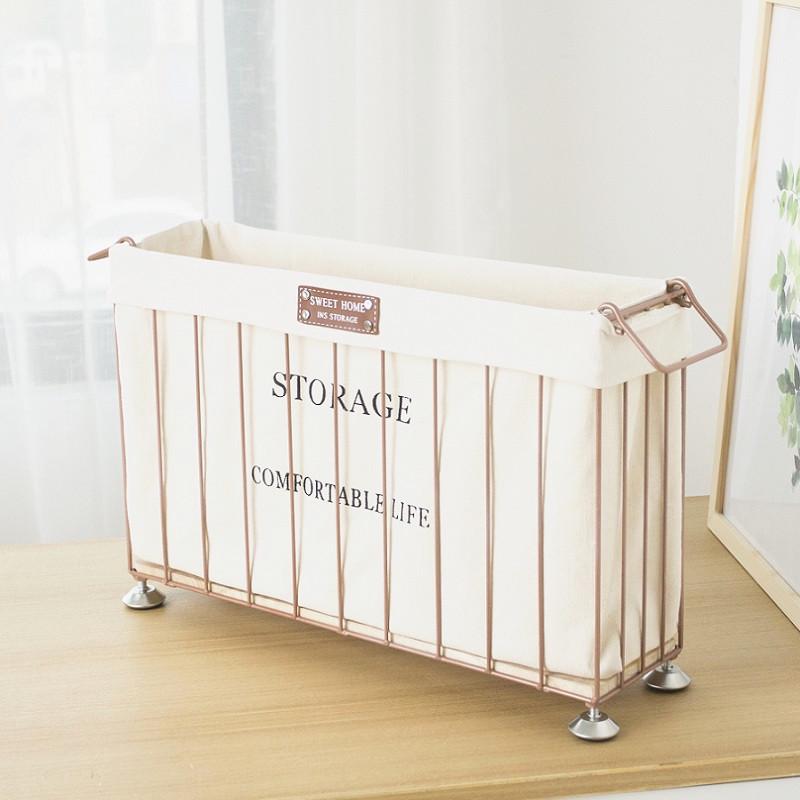 Nordic Style Iron Storage Basket with Wheels for Books, Snacks, Magazines, Yoga Mats & Sports Equipment