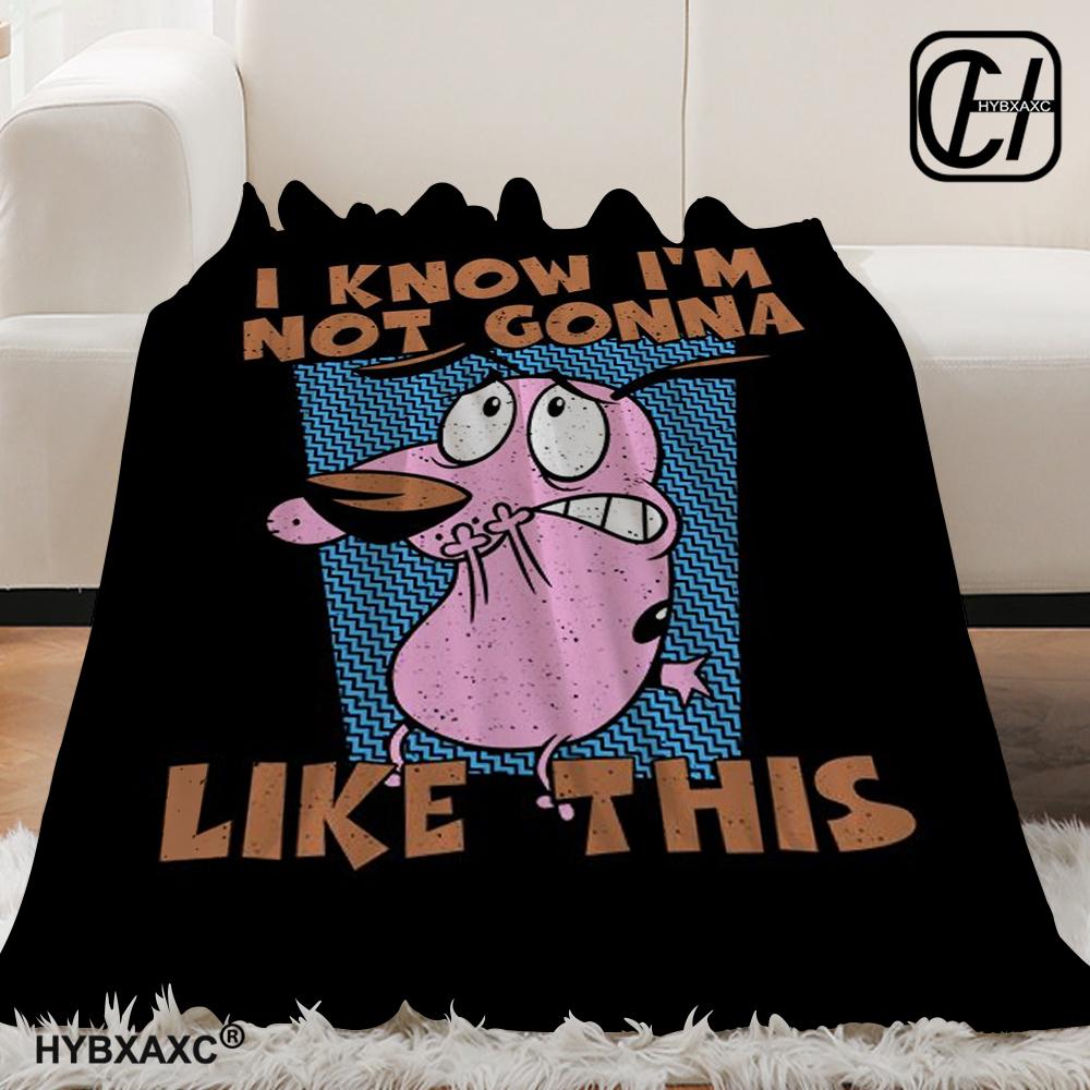 C-Courage The Cowardly Dog Printed Blanket Warm Soft and Comfortable Home Travel Blanket Sofa Bedding Cover Blanket Gift