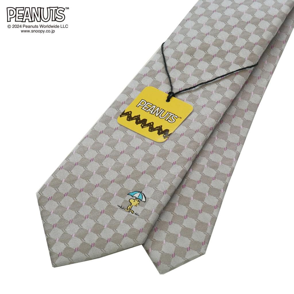 PEANUTS Necktie Peanuts Woodstock Necktie DW1113 Gray Necktie Snoopy Woodstock Character Present [Peanuts]