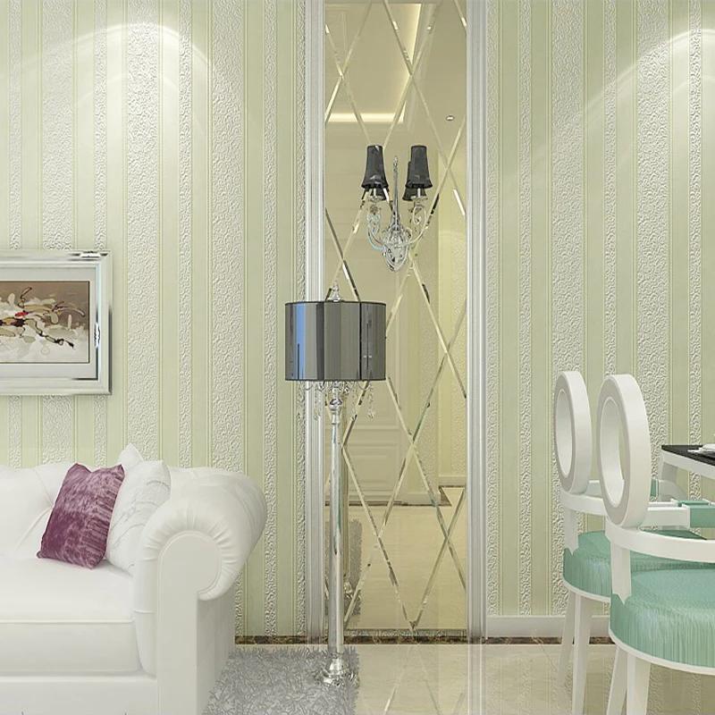 Современные европейские 3D тисненые обои в полоску из нетканого материала в рулоне для гостиной, спальни, фоновые обои, украшение дома
