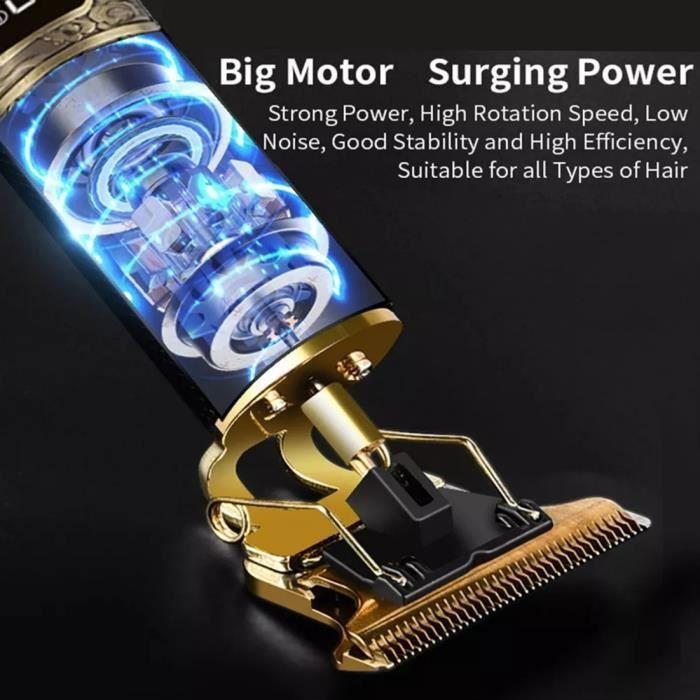 Tondeuse cheveux et barbe électrique - ZGKWL - Modèle sans fil - Écran LED - Lame T-Blade