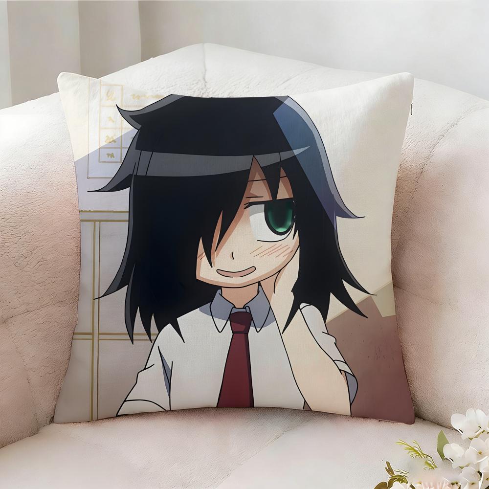 T-Tomoko Kuroki Anime Pillow Case Pillowcase, Double-Sided Printed, Sofa Cushion, Bedroom Headboard Pillow