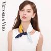 VICTORIA&VERA Elegant Mulberry Silk Printed Scarf