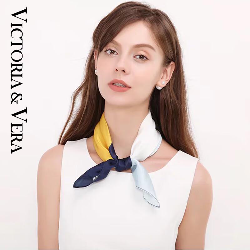VICTORIA&VERA Elegant Mulberry Silk Printed Scarf