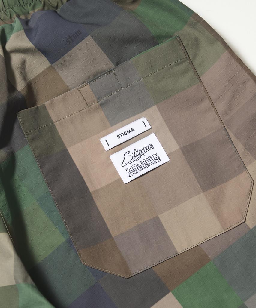 STIGMA Square Camouflage Short Pants Green