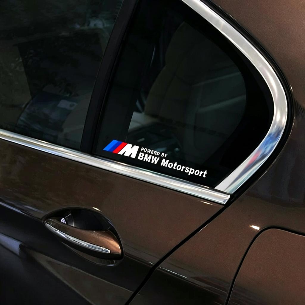 Rear Window Triangle Sticker Side Window Decal M Logo Car Sticker Vinyl Decal Graphics Fit for BMW 1 3 5 7 Series X1 X2 X3 X4 X5 CI5