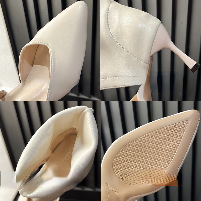 Shoes for Women  New Sexy Pointed Toe High Heel Women's Boots Autumn Winter Fashion Hollow Breathable Ladies High Heels