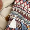 Retro Tassel Shoulder Bag Cloth Bohemian Messenger Bag Portable Ethnic Style Vest Bag  Women