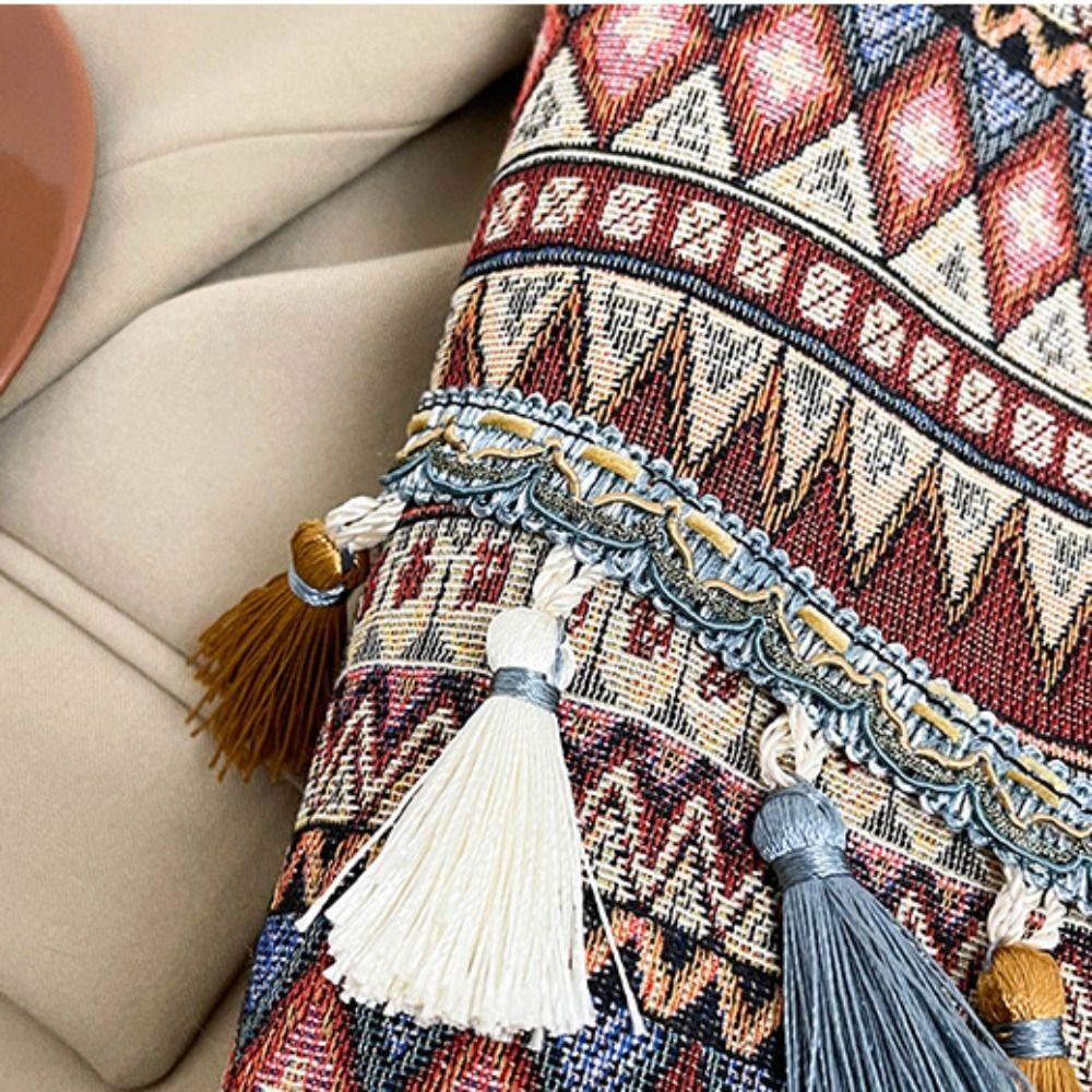 Retro Tassel Shoulder Bag Cloth Bohemian Messenger Bag Portable Ethnic Style Vest Bag  Women