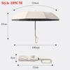 Automatic Folding Umbrella with Buckle Handle Uv Protection Umbrellas Waterproof Windproof Dual Use of Rain and Light Rain Gear