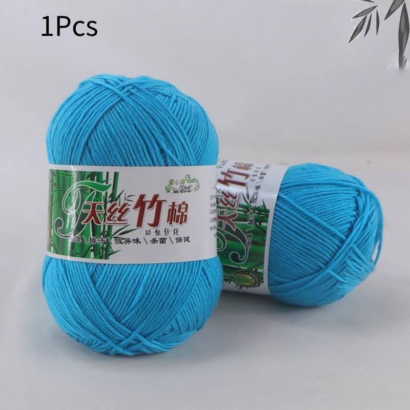 Organic Bamboo Charcoal Milk Cotton Yarn For Baby Crochet And Diy Knitting