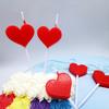 Birthday Candles Red Love Shape Birthday Candle Creative Cake Decorative Candle White Candle
