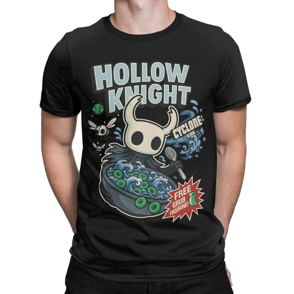 Мужские футболки Hollow Knight Cereal Забавные Чистый хлопок Футболка с коротким рукавом Футболка с круглым вырезом Одежда Новое поступление