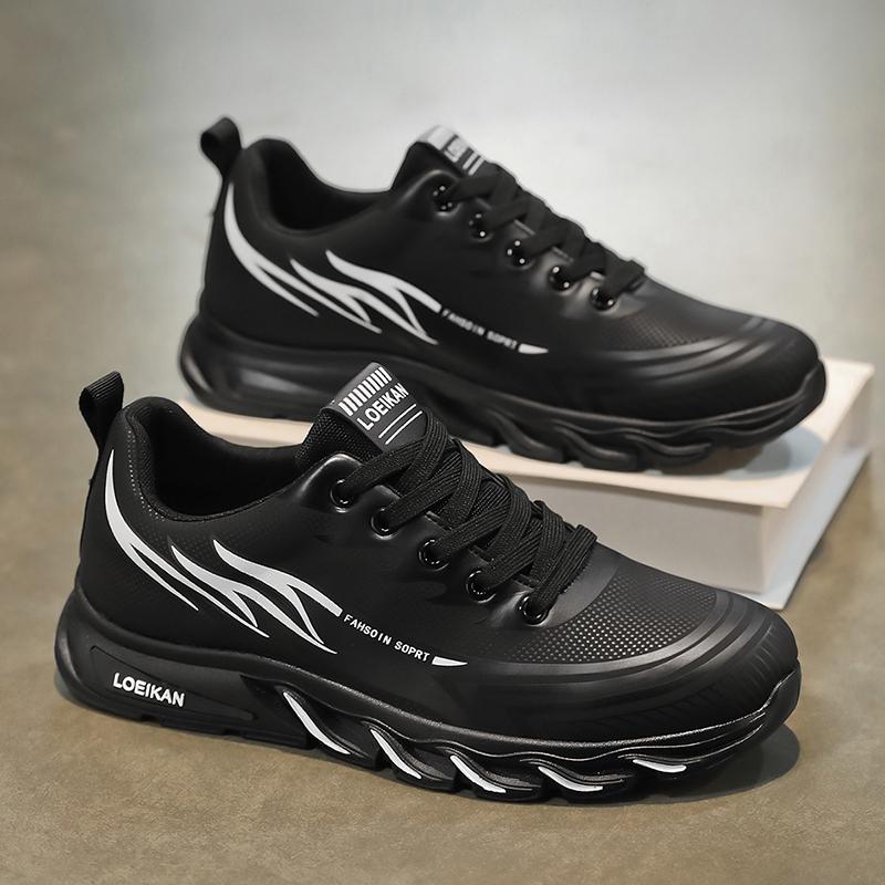 Мужская спортивная обувь, кроссовки для бега, студенческие кроссовки, черные кроссовки для ходьбы, большие размеры