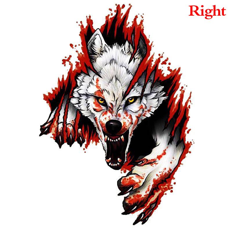 Смешные злые волки ПВХ мотоцикл автомобиль наклейка мода автомобиль стайлинг наклейки деколь автомобиль стайлинг украшения