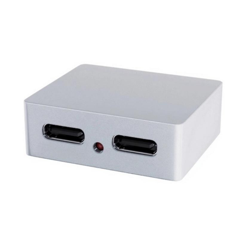 DC5V Power Supply USB C Power and Signal Splitter Aluminum Case Heat Dissipation for Raspberry Devices Support Audios