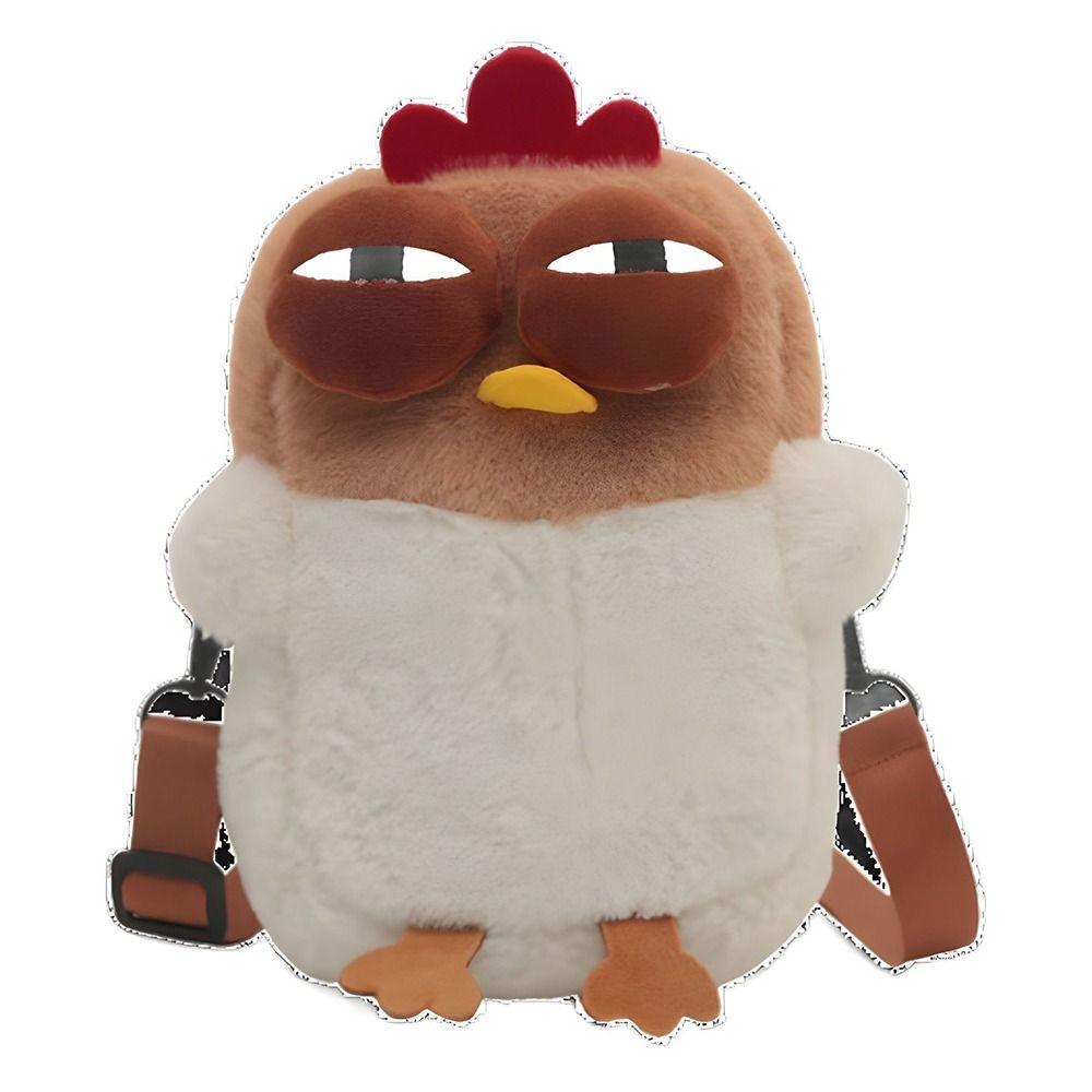 Fur Chicken Plush Chicken Single-shoulder Bag Cartoon Chick Durable Material Chicken Shoulder Bag Novelty Kawaii Design