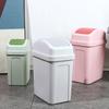 Home Garbage Can with Lid Thickened Press Type Swing Cover Large Capacity Kitchen Hotel Bathroom Office Trash Can