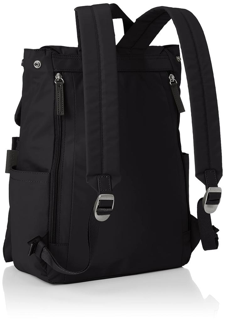 Backpack Double Hook Pocket Backpack 2000802 Black [Isaac] Women's (10)