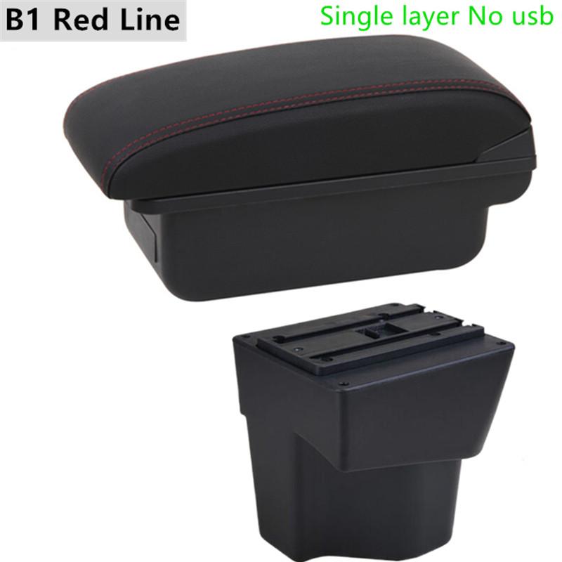 For KIA Rio 5 2012 2013 2014 2015 2016 2017 2018 Car Armrest Box Leather Arm Rest Center Console Storage Box USB Accessory
